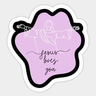 Jesus Loves You Sticker